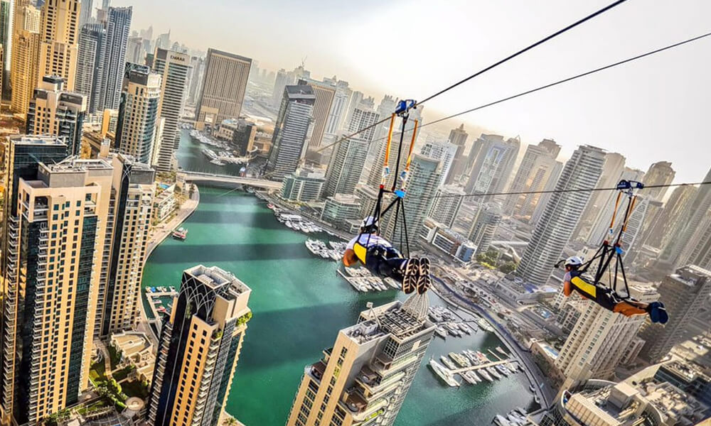 zip lining Dubai