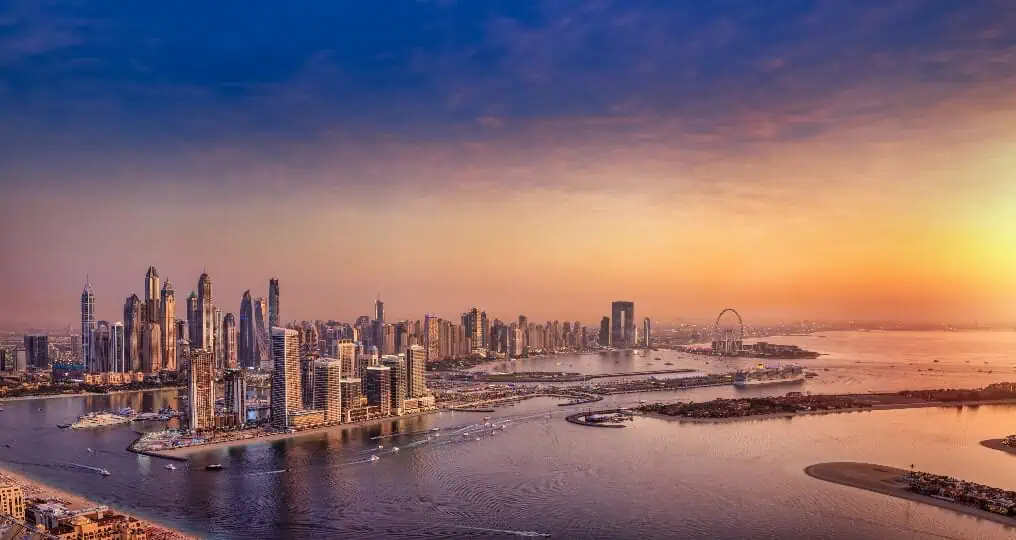 Exterior view of Dubai Marina from Rove Home Dubai Marina Residences